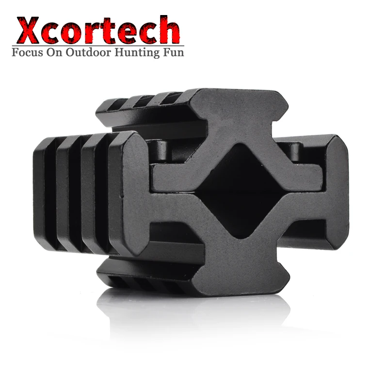 

Tactical Four Side 4 Rail Barrel Mount 3 Slots 20mm Picatinny and Weaver Rails Attach Laser Grip Flashlight and Bipod