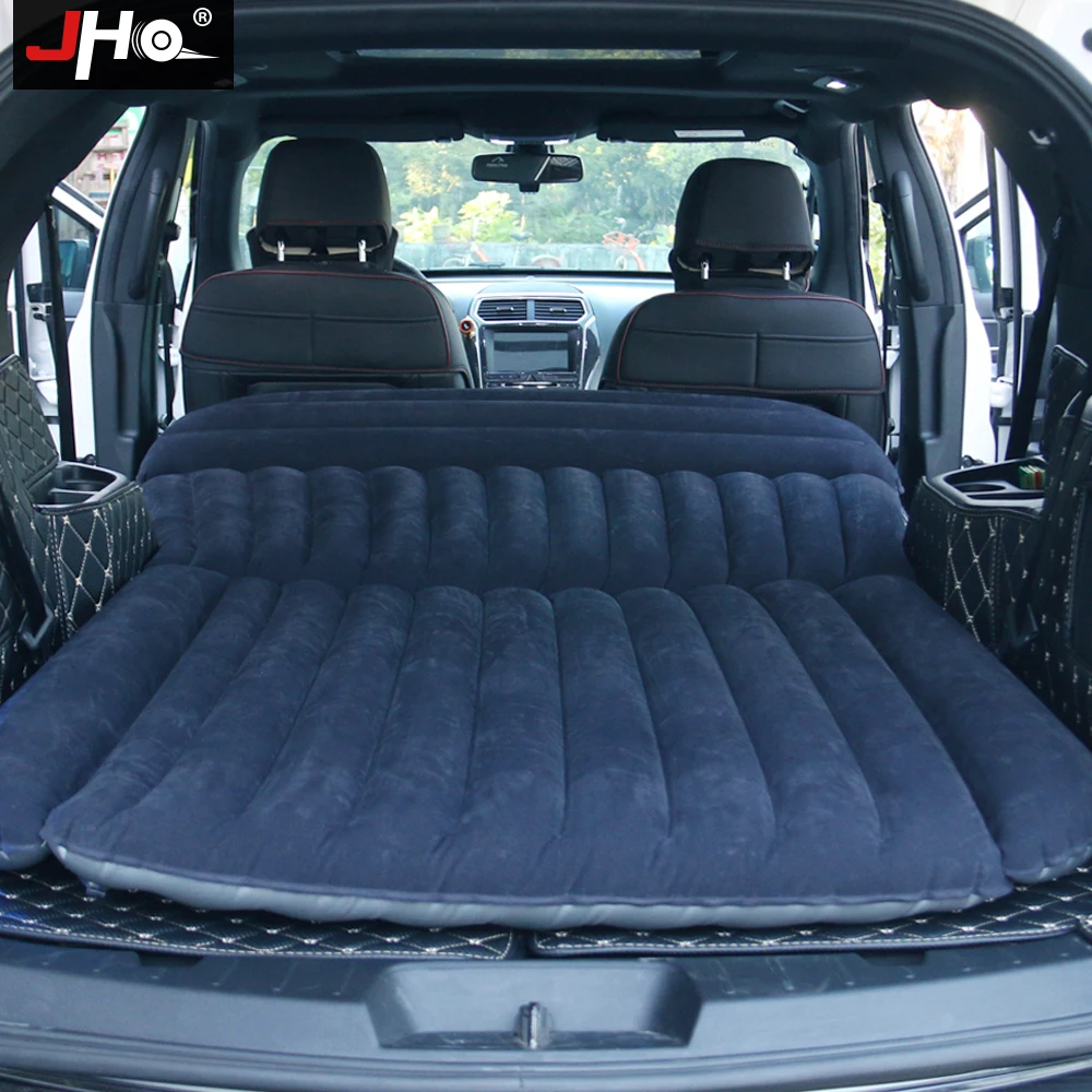 JHO SUV coche colchón inflable Flocado de cama de aire con bomba de aire Universal Auto portátil Camping al aire libre a prueba de humedad pad