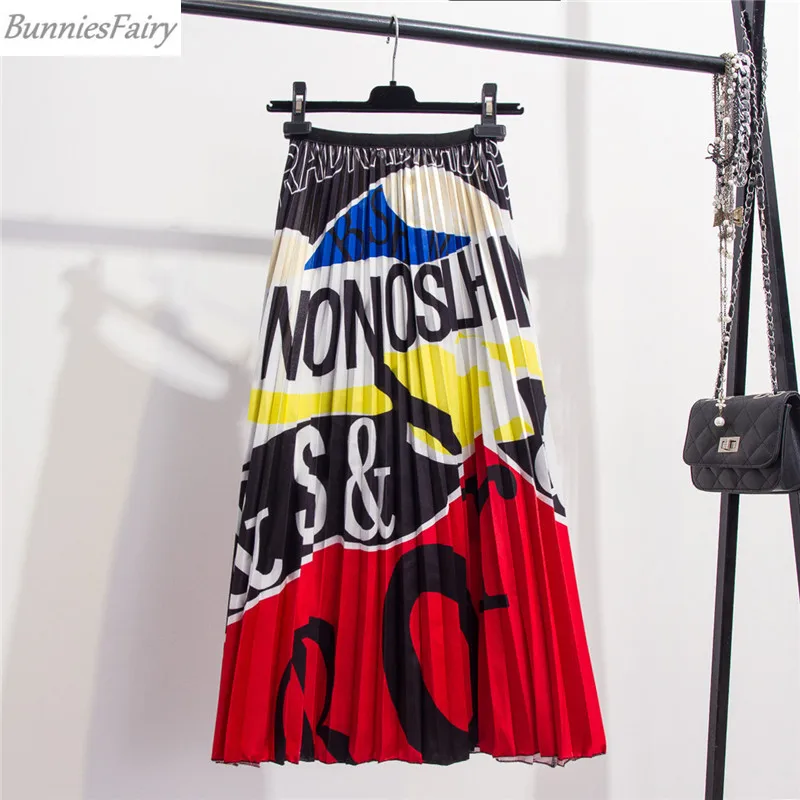 BunniesFairy 2019 сезон: весна-лето для женщин Корейский High Street письма геометрический