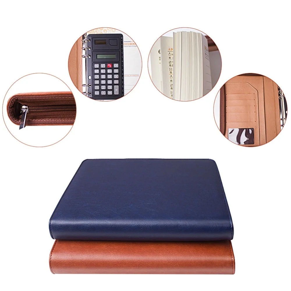 

Business Conference Manager Writing Pad Clipboard Notebook Cover Document Case File Office file folder organizer Leather Organiz