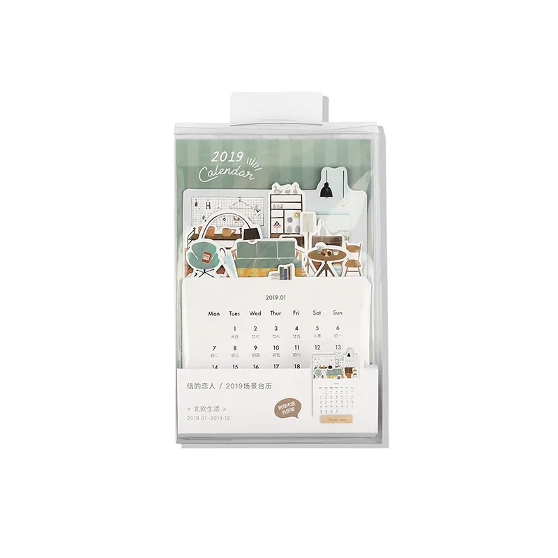 creative 2019 forest animals nordic life desk calendar diy table daily desk calendar 2015