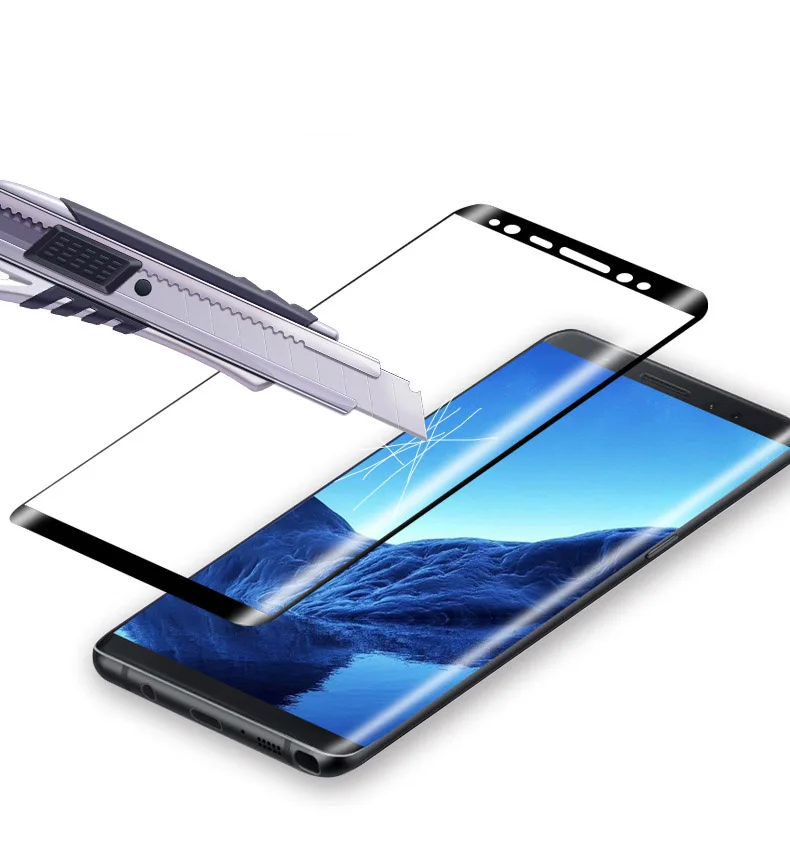 3D покрытие поверхности полное защита экрана закаленное стекло для Samsung Galaxy Note 8