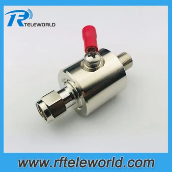 comprar 10 Pçs/lote Macho Para F Conector Fêmea DC 1000Mhz 50ohm Protetor Contra Surtos Relâmpago/Descarregador