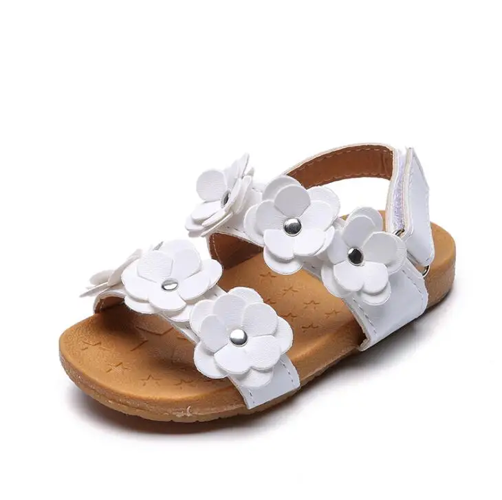 

Hot Flower Non-Slip Sandals Shoes Baby Girls PU Summer Roman Sandals Shoe Children Casual Princess Shoes