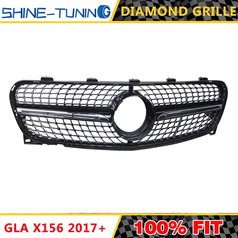 Алмазная решетка без эмблемы подходит для нового класса GLA X156 GLA180GLA200GLA250GLA45
