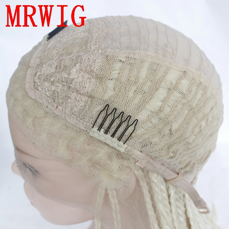 MRWIG серебристо-серый Ombre Синий средняя часть синтетический парик фронта шнурка