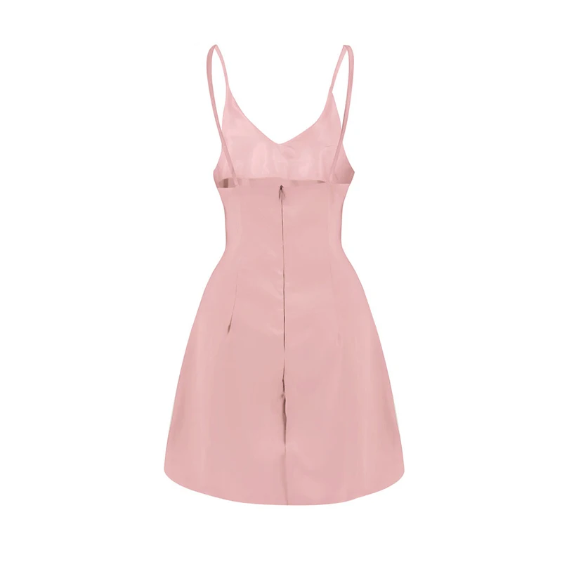 Forefair Mini Dress Sexy Club Wear Spaghetti Strap  (5)