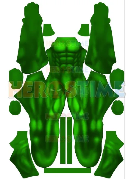 

Classic Hulk Green Muscle Shade Cosplay Costume 3D Printed Lycra Spandex Zentai Bodysuit Hulk Halloween Costume for Adult/Kids
