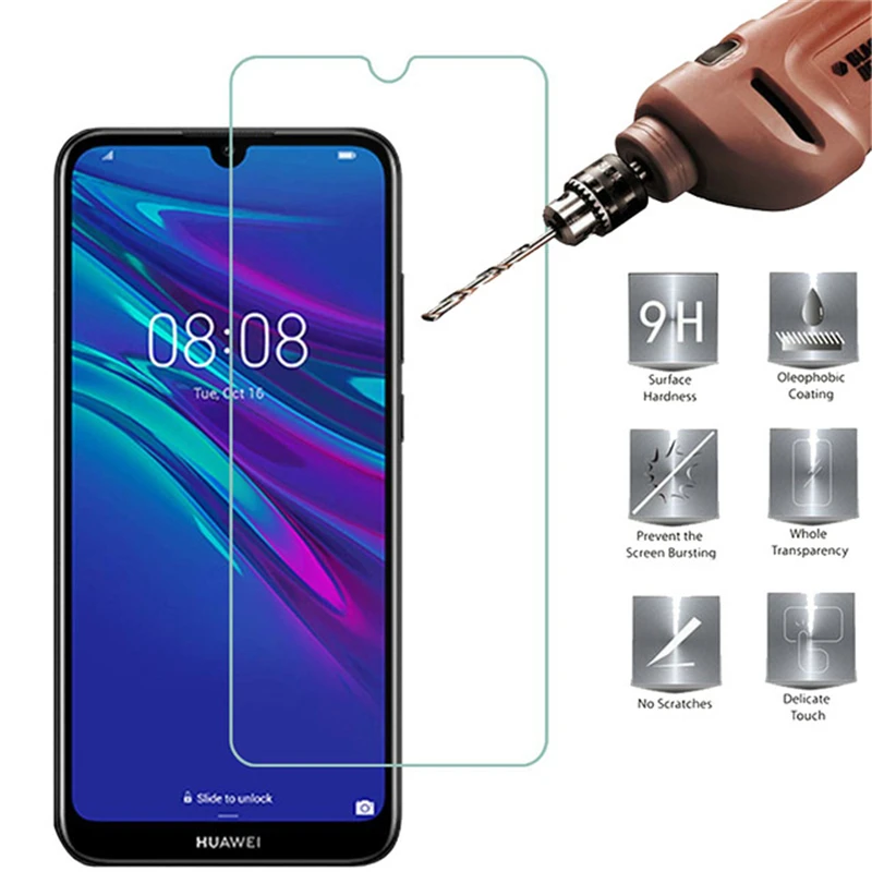 Smartphone 9H Tempered Glass for Huawei Y7 2019 DUB-LX1 Prime Pro GLASS Protective Film Screen Protector cover phone | Мобильные