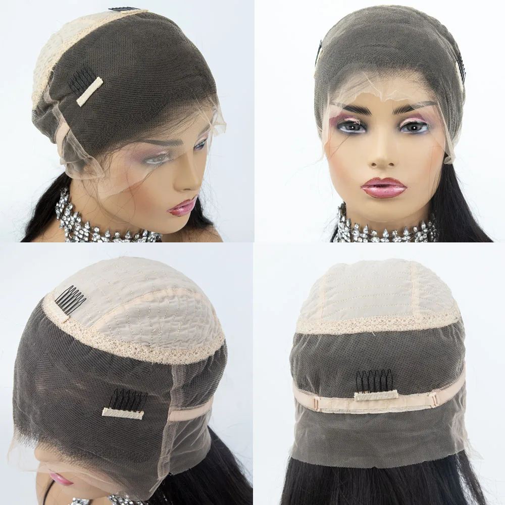 hd Transparente Invisível Peruca 360 Perucas de Cabelo Humano do Laço Frontal Encaracolado Longo Pré Depenado Branqueada Knots Natural Remy Peruano 11 Cheap Apliques com cabelo humano
