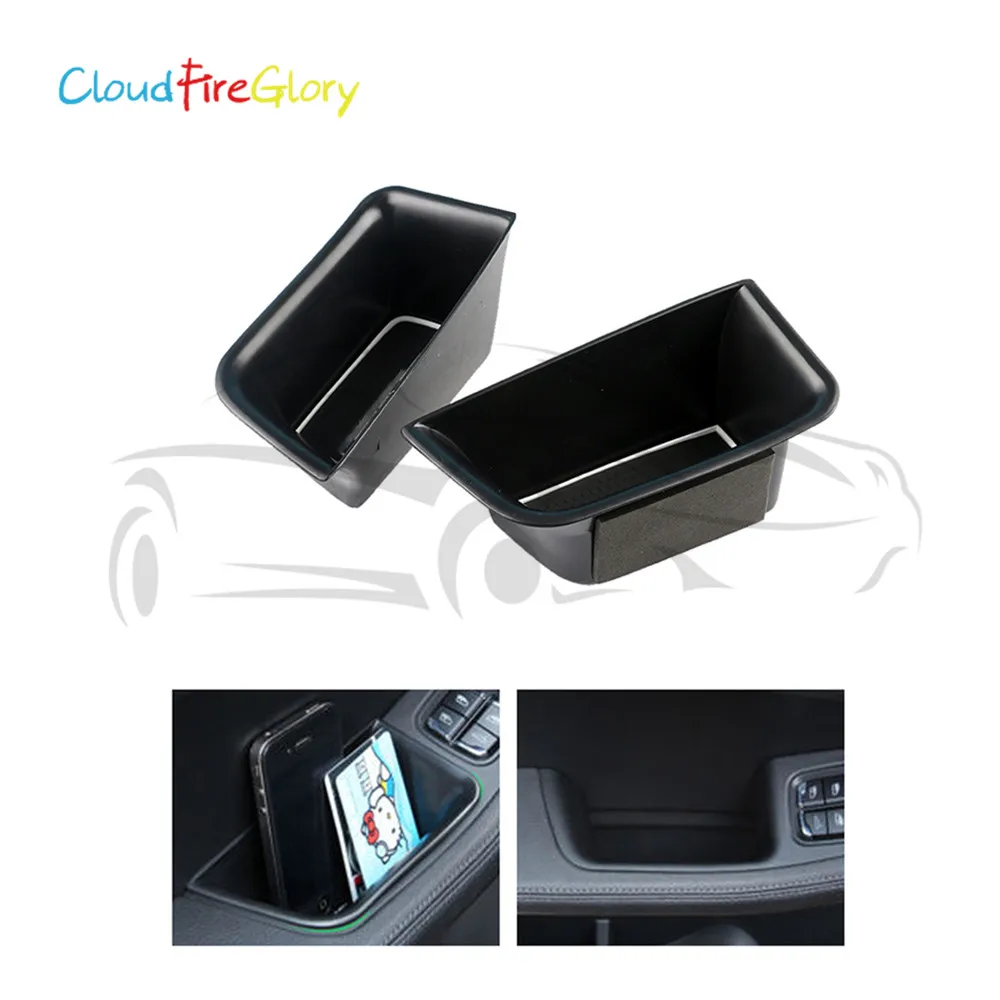 

CloudFireGlory For Porsche Macan 2014 2015 2016 Qty2 Car Front Left+Right Door Storage Box Organizer Holder Container