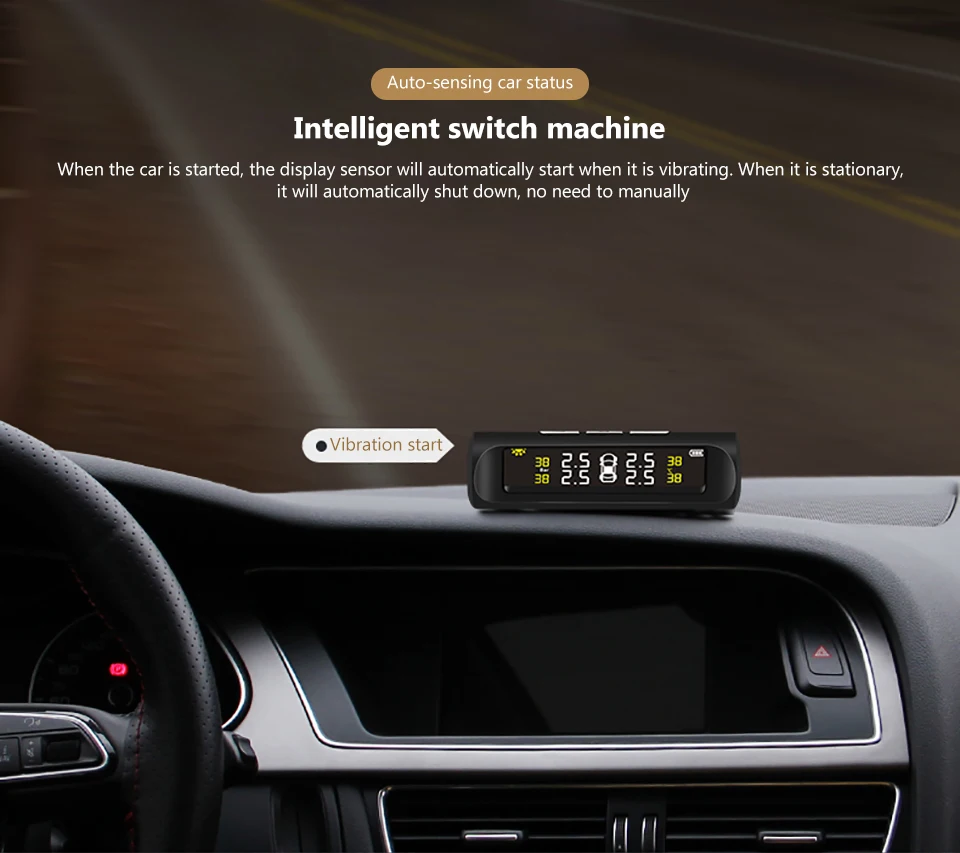 AOSHIKE автомобильная система давления в шинах TPMS цифровой ЖК-дисплей Солнечный или USB автомобильный беспроводной 4 Внешний внутренний датчик
