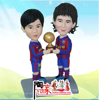 

Navidad Top Fashion Decoration 2019 New Gift Cake Accessory Custom Polymer Clay Figurine From Photos for Topper Can Keep Forever