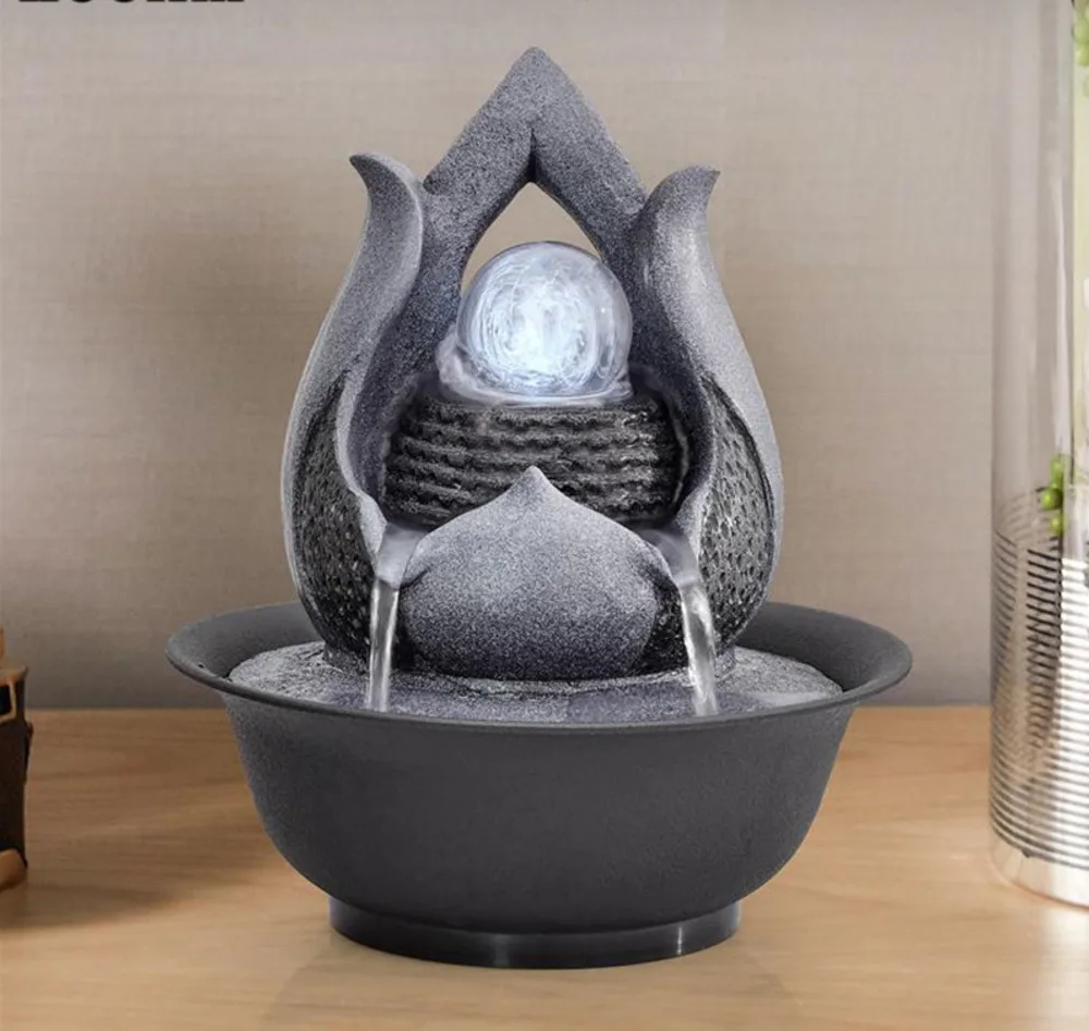 

Feng Shui Water Fountain Led Ball Office Opening Housewarming Gift Tabletop Decorative Ornaments Home Fneg Shui Decoration