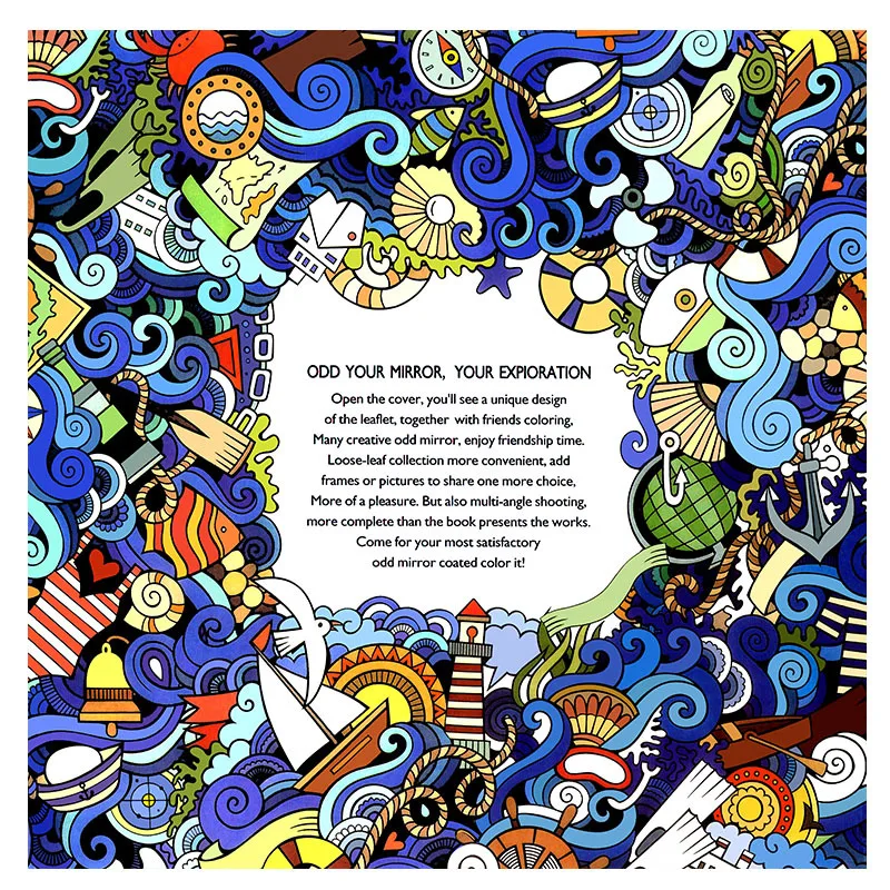 4 шт. английская версия 24 страницы путешествие во времени Затерянный океан книжка-раскраска мандалы цветок для взрослых снять стресс