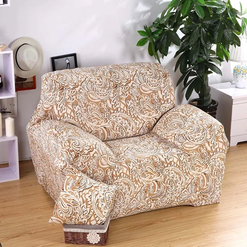 Полиэстер и Spendex диван крышку упругой Универсальный Обёрточная бумага Sofa Slipcover Капа де диван Пастырское печатные диване Обложка 1/2 /3/4-seater - Цвет: 4