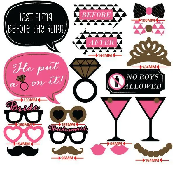 Wedding Photo Booth Props Diy - Wedding Dress Gallery