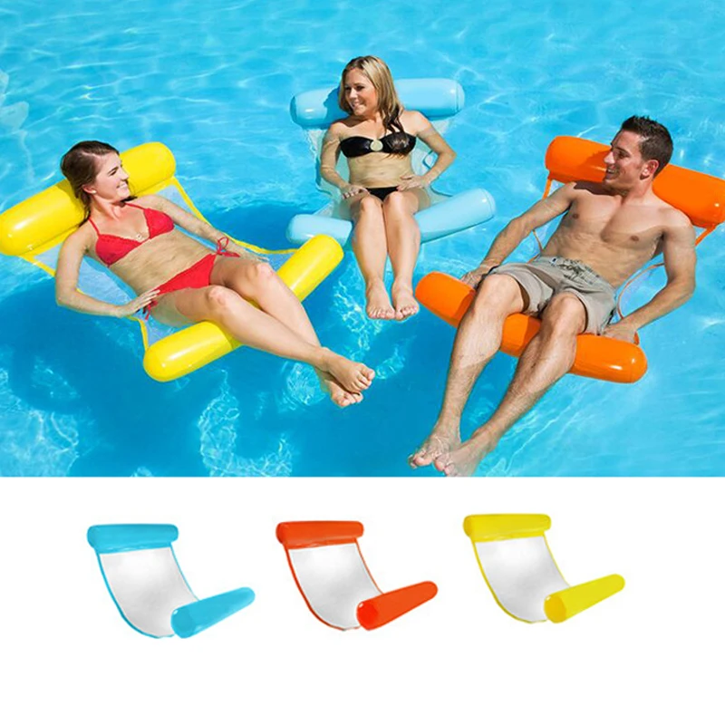 

Air Mattress Foldable Swimming Pool Beach Inflatable Float Ring Cushion Bed Lounge Chair Mattress Hammock Water Sports