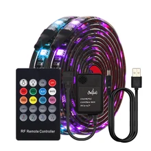 USB Светодиодная лента RGB музыкальный контроллер 0,5 м 1 м 2 м ТВ-светильник с 20Key пультом дистанционного управления