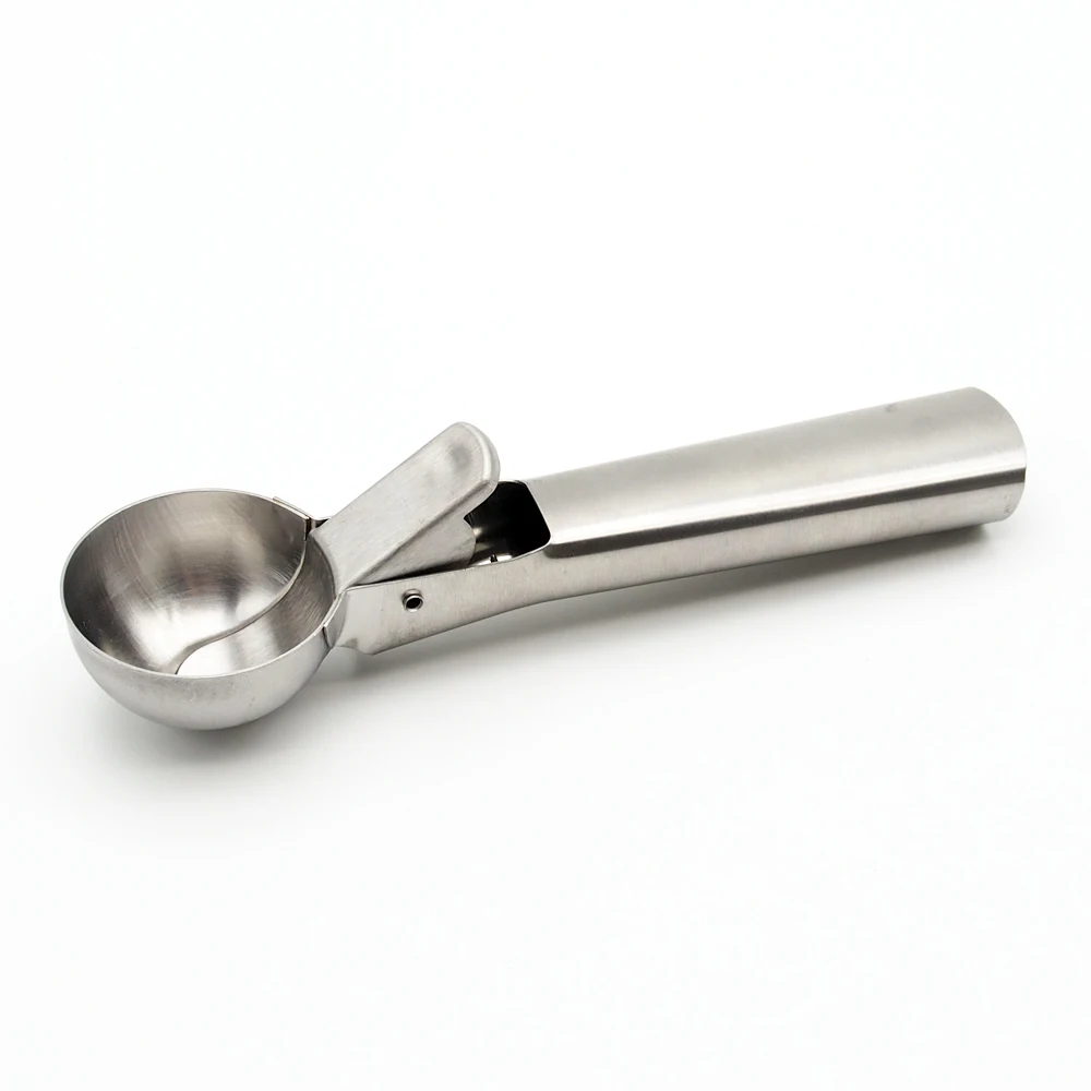 Stainless Steel Ice Cream Scoop Kitchen Deluxe Metal Non Stick Anti