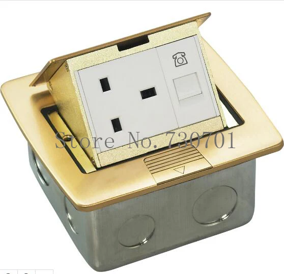 Pop up Stainless Steel Floor Boxes/Floor Sockets with RJ45/RJ11,Silver/Gold ,EU/UK/USA/AU power Free Shipping free shipping 7x2x0 2m inflatable gymnastics air track tumbling mat yoga floor cheerleading landing taekwondo training