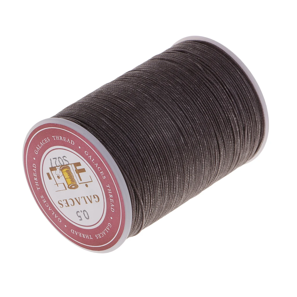 142 Yards 0.5mm Round Polyester Waxed Thread Cord Leather Sewing Hand Stitching Jewelry Craft