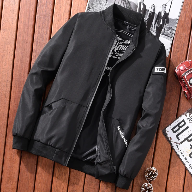 2019 Spring autumn windbreaker Bomber Jacket Men Streetwear Hip Hop Slim Fit Pilot Bomber Jacket Coat Men Jackets Plus Size 4XL