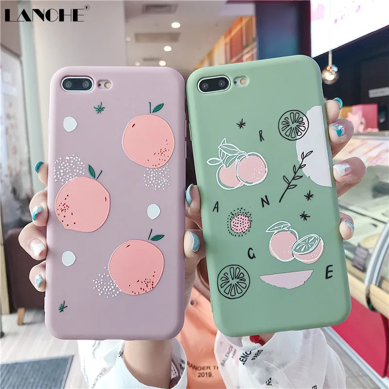 

LANCHE Phone Case For Huawei Mate 20 10 Pro P20 P30 Pro Case Soft TPU Orange Print Phone Cover For Huawei Nova 3 Honor 9 10 P10