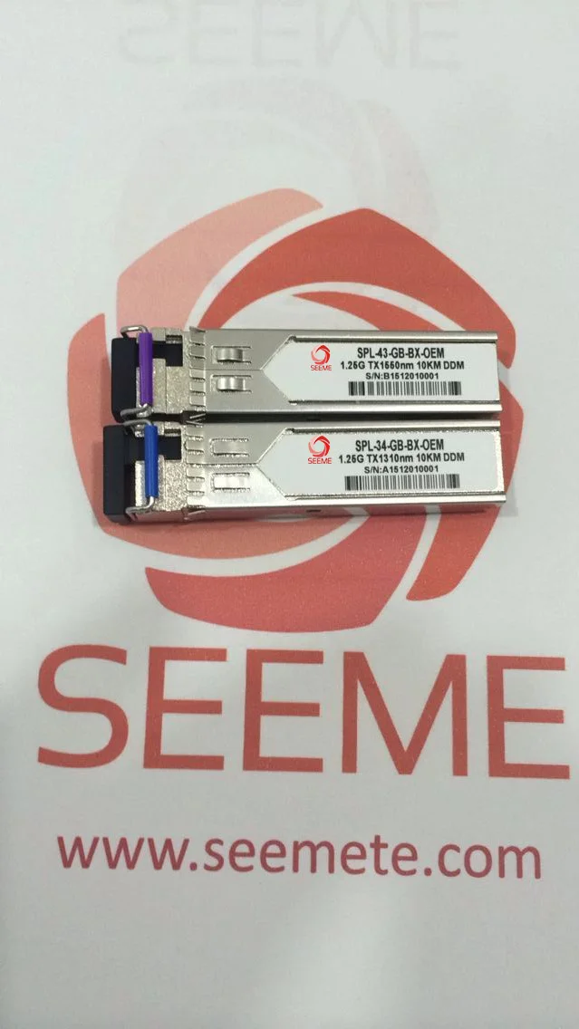Оригинальный SPL-43-GB-BX SPL-34-GB-BX BIDI SFP 1 25G 10KM Tx1490nm/Rx1310nm. (Совместимый источник) |