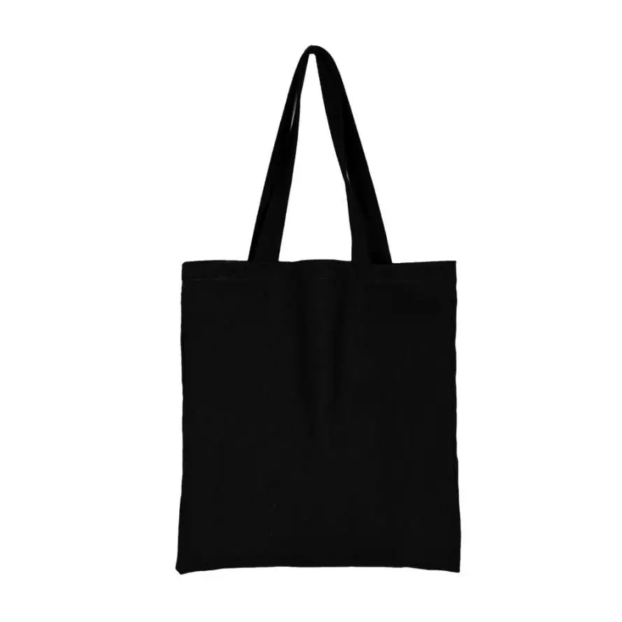 

Women Girls Canvas Handbag Shoulder Bag Tote Top-handle Bag Shopper Beach Shopping Bag Black Wholesale Drop Shipping #Y