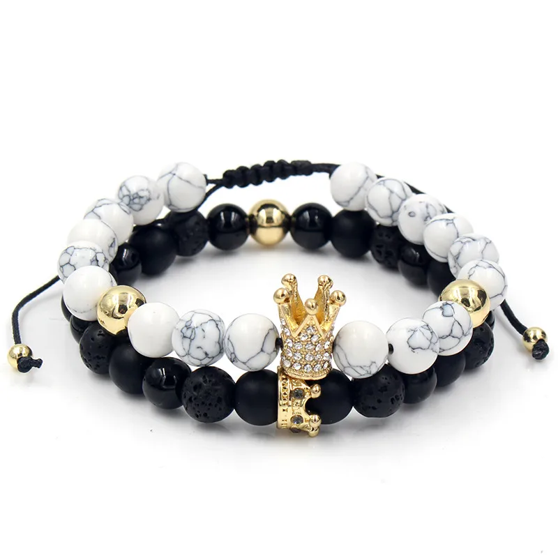 Double Shamballa Bracelet Bracelet Pierre Lithotherapie