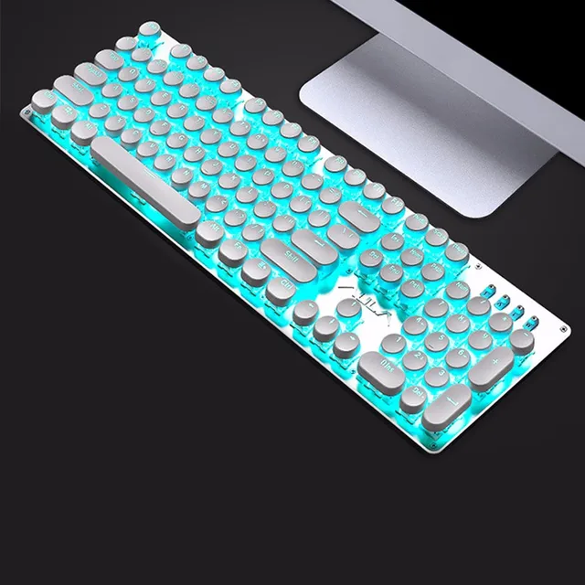 Best Price Similar Mechanical Keyboard Feel English Gaming Keyboard 3 Colors Backlit Keycaps Teclado Gamer for PC Games keyboard gamer