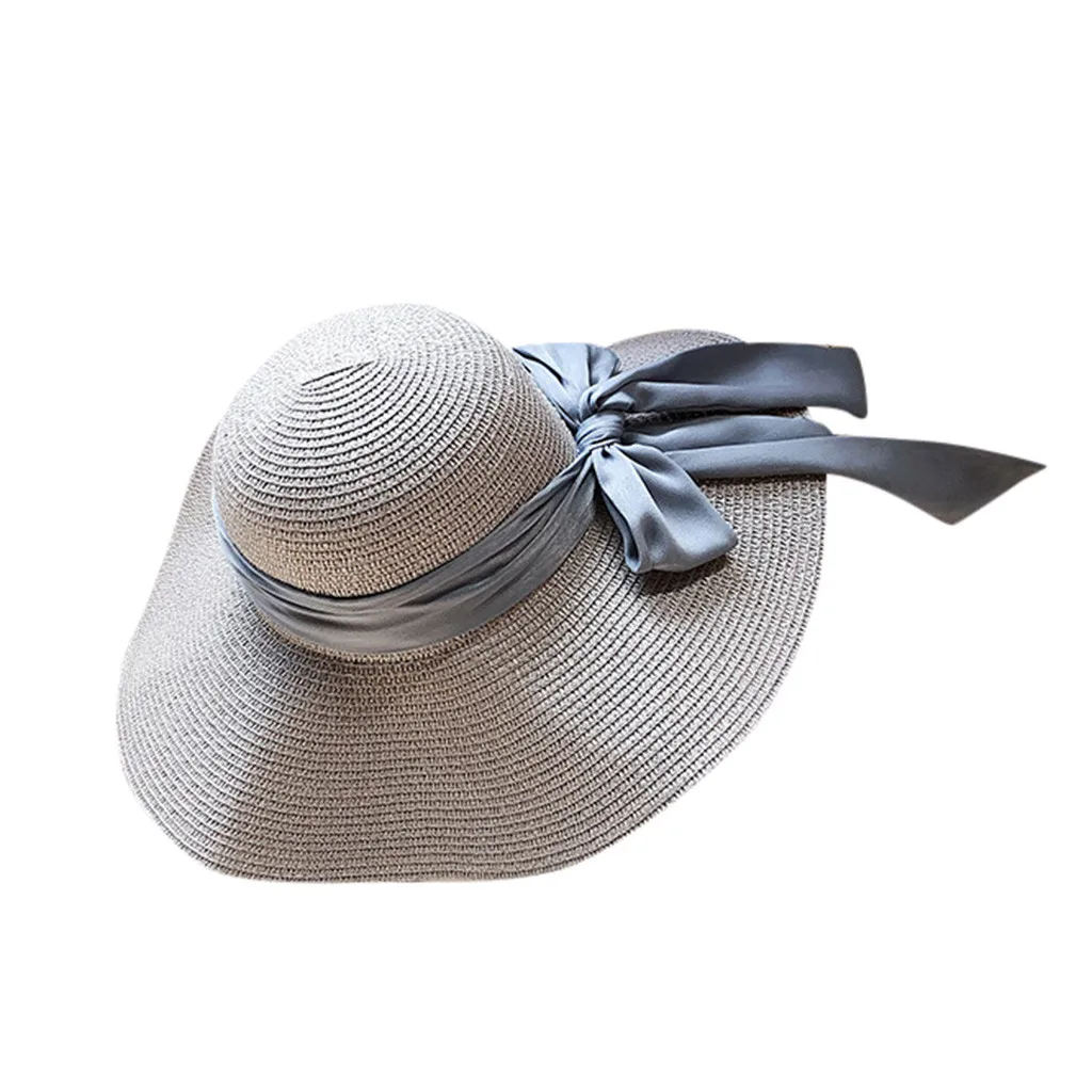 Женская соломенная шляпа от солнца, женская летняя соломенная шляпа sombrero mujer, Повседневная Складная Соломенная пляжная шляпа с широкими полями, женская шляпа - Цвет: as show