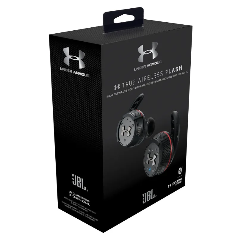 Original JBL UA FLASH Ture Wireless Bluetooth Sports Earphones Waterproof Running Headphones with Charge Box Handsfree Call Mic