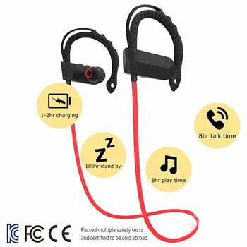 Q12 Wireless Earphone Bluetooth 4.1 Sports Headphones Headset Noise Canceling Stereo Music Earbuds With Mic For Phone Tablet O3