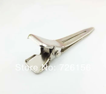 

1000pcs/lot Single Fork Duckbill Clip Silver Metal Hair Clips DIY Hair Accessories 4.5CM