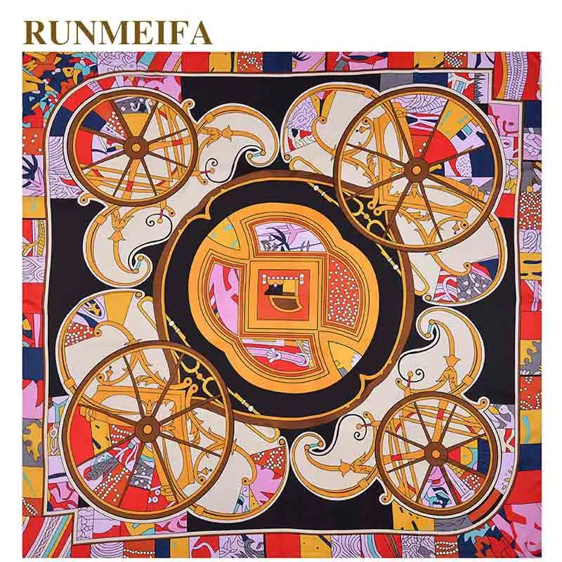 

130*130cm Luxury Brand Women 100% real Silk Scarf Shawls Large Bufandas shawls&wraps for ladies Fashion twill silk square scarf