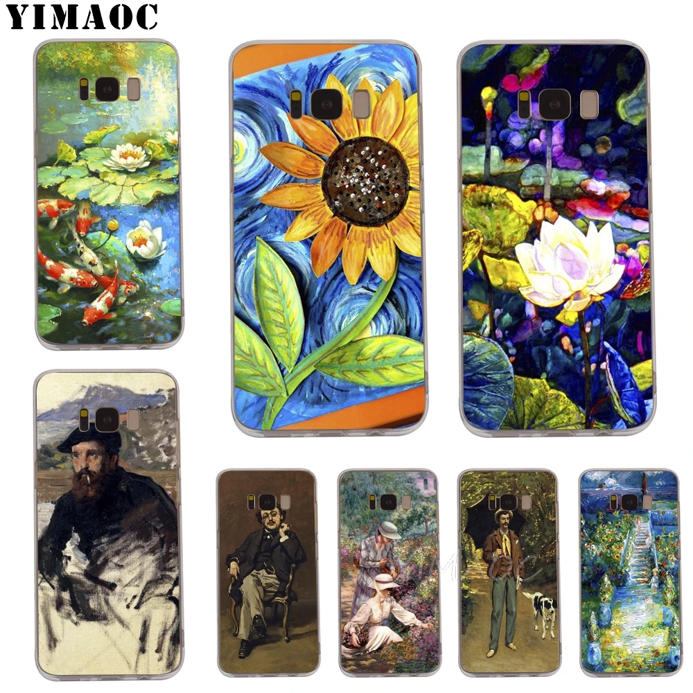YIMAOC Claude Monet Soft TPU Case for Galaxy j3 j5 j6 j7 A5 2016 2017 A6 A9 2018 Note 8 9 S7 edge S8 S9 S10 Plus S10e Cover |