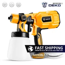 DEKO DKSG55K1 220V высокомощный домашний электрический пистолет-распылитель с 3 насадками, легко распыляющий И Очищающий, идеальная электрическая воздушная щетка высокого давления