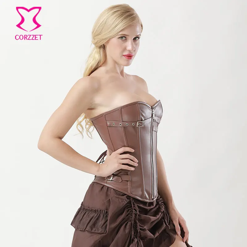 Женский кожаный корсет в стиле стимпанк размеры до 6XL|plus size corset|sexy corsets and bustierscorsets