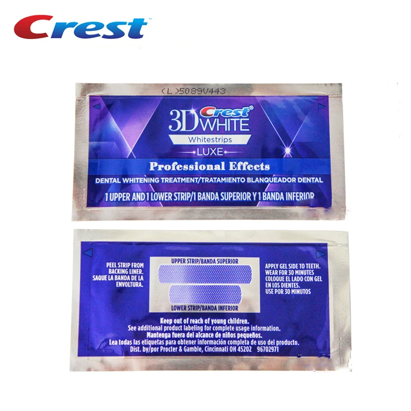 Crest 3d Whitestrips Luxe профессиональные эффекты белый гель для отбеливания зубов Гигиена