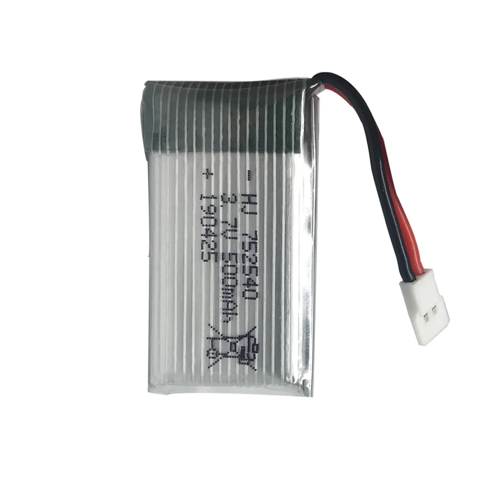 3,7 V 500 mAh Lipo аккумулятор с зарядным устройством для Syma X5C X5SW M68 Cheerson CX-30 H5C Квадрокоптер 3,7 V 500 mAh Li-po аккумулятор 752540