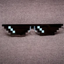 Deal With It Glasses Thug Life Minecraft Men Women Sunglasses Black Mosaic 8 Bit Pixel Glasses