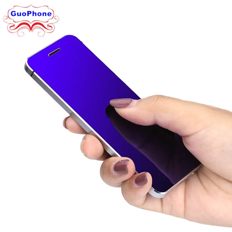 ULCOOL V36 teléfono con Super Mini ultra delgado Tarjeta de Metal Bluetooth 2,0 marcador Anti-Perdida FM MP3 Dual SIM tarjeta Mini teléfono