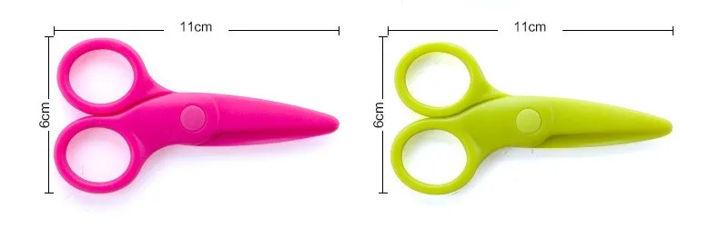 11*6 см цельные детские ножницы детские безопасные пластиковые ручные бумажные режущие инструменты детские ножницы игрушки карты 2 цвета