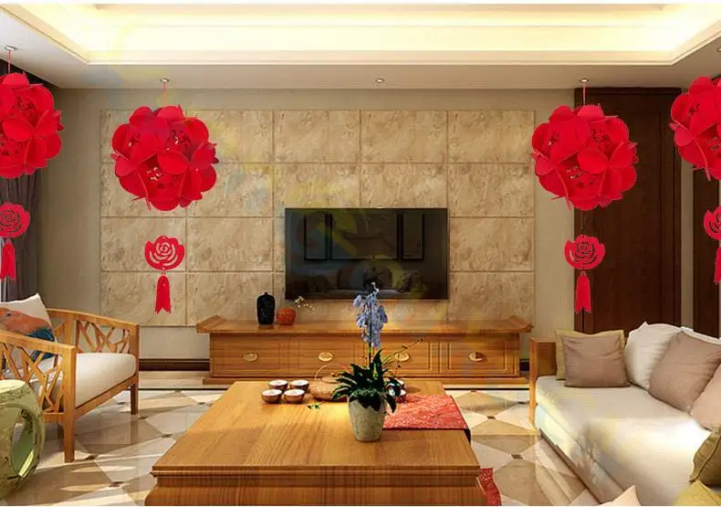 10pcs Diy Non Woven Chinese New Year Festival Hydrangea Lantern 10pcs Diy Non Woven Chinese New Year