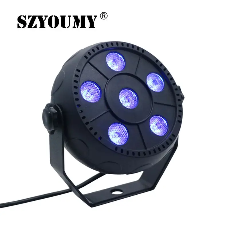 

SZYOUMY 6 Led RGB Par Light 6W Mini Stage Lighting Effect Disco Light with Auto or Voice Control for Home Bar Party KTV