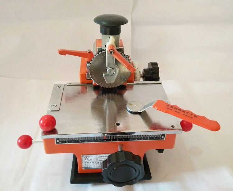 

Manual Stell Embossing Machine Metal Aluminum Alloy PrinterName Plate Dog Tag IDCard Stamping Label Engrave Embosser Making Tool
