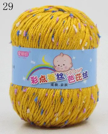 High Quality Baby Cotton Cashmere Yarn For Hand Knitting Crochet Worsted Wool Thread Colorful Eco-dyed Needlework 33