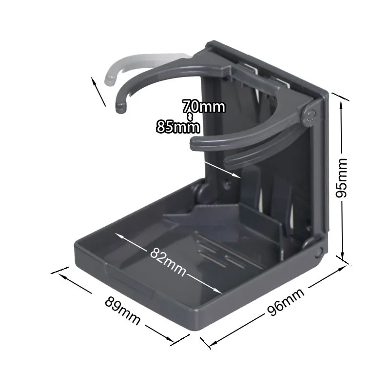 MAYITR Adjustable Folding Cup Holder Coffee Drink Bottle Stand Mount Universal for Car Boat RV Drinks Holder Black